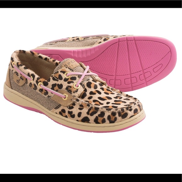 leopard print sperry shoes